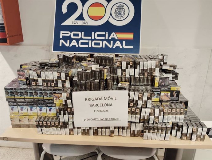 Els paquets de tabac confiscats