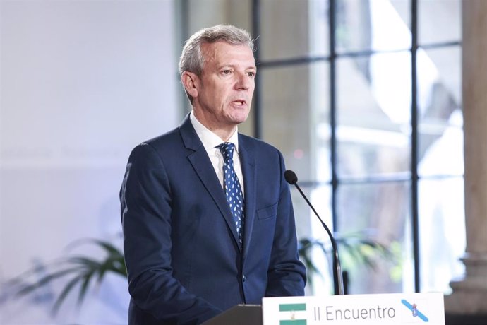 El presidente de la Xunta de Galicia, Alfonso Rueda, en una intervención reciente. 