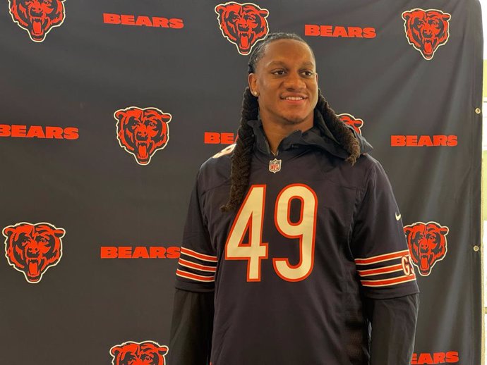 El jugador de los Chicago Bears Tremaine Edmunds, en un evento en Madrid.