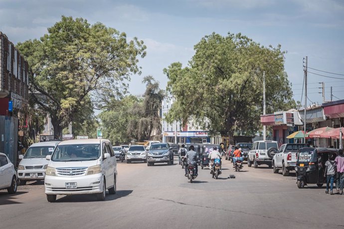 JUBA, Feb. 27, 2025  -- This photo taken on Feb. 24, 2025 shows a street view of Juba, South Sudan.