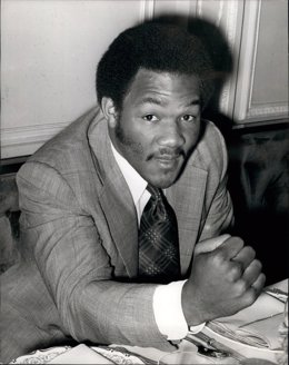 Archivo - Mar. 03, 1973 - George Foreman World Heavyweight Champion Attends A Reception In London: George Foreman who took the world heavyweight title from Joe Fraxier in January, has arrived in London to make several personal appearances.Today he attende