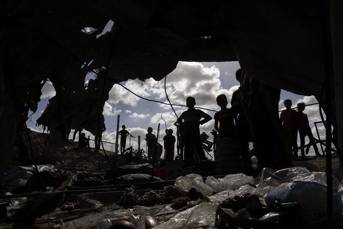 Imatge de recurs dels enderrocs causats pels bombardejos israelians a Gaza