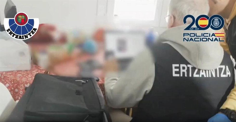 Imagen del operativo policial en Zaragoza