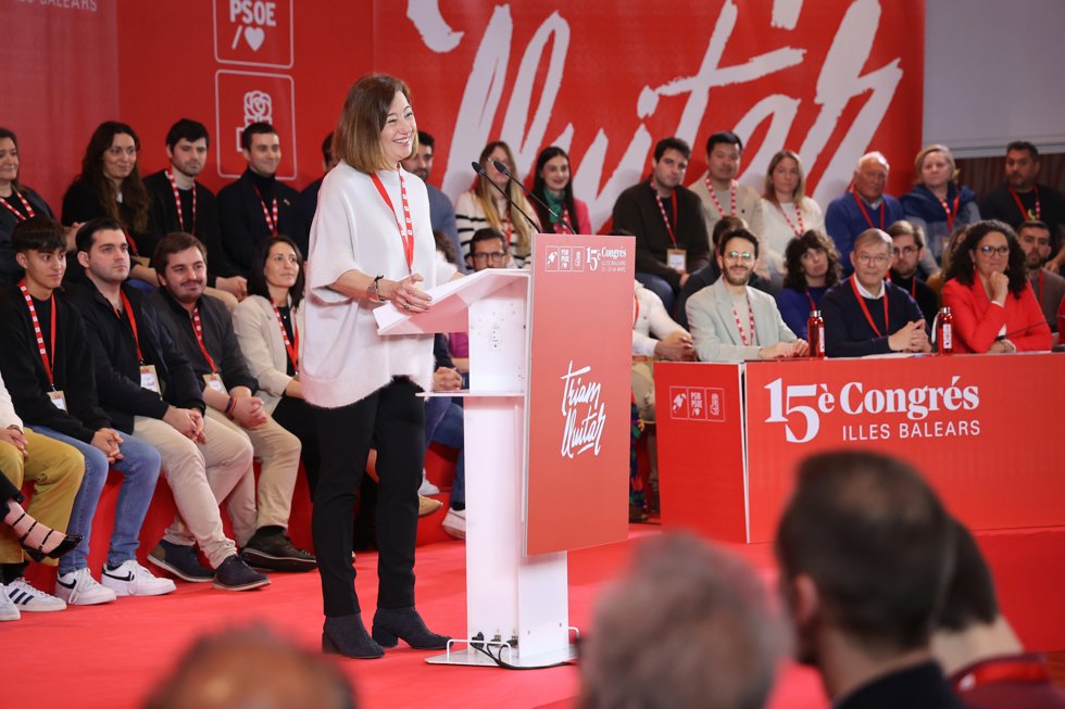La secretaria general del PSIB-PSOE, Francina Armengol, interviene en el XV Congreso de los Socialistas de Baleares