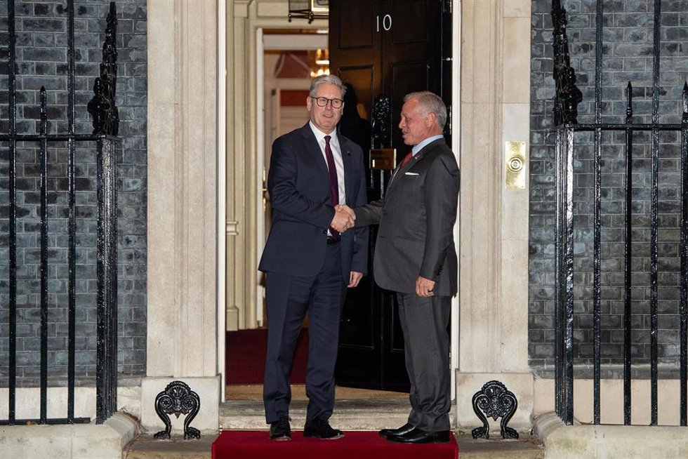 Archivo - Keir Starmer y Abdalá II de Jordania, en foto de archivo