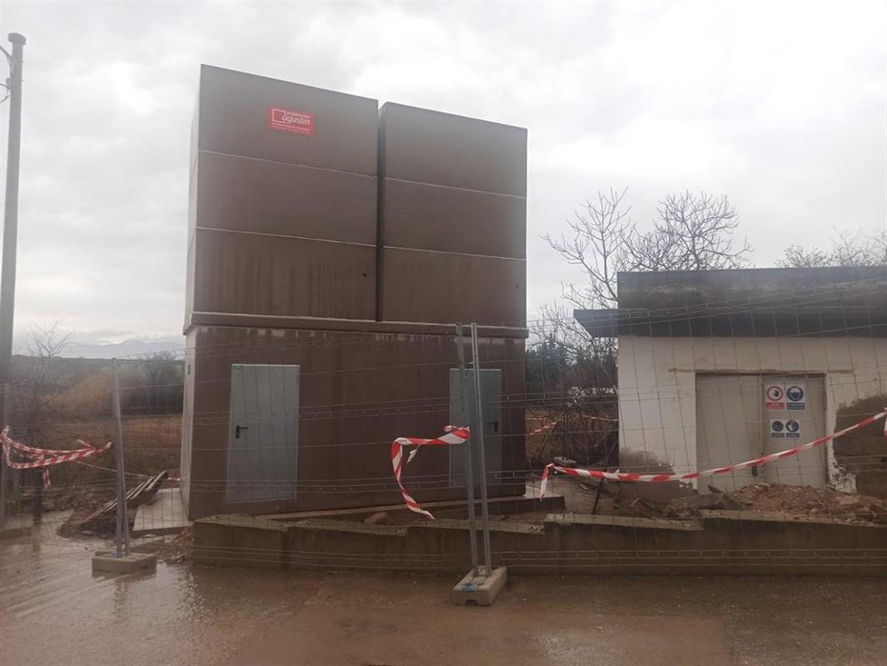 Zona donde se desarrollan los trabajos para la mejora del suministro de agua potable del barrio rural de Banariés.