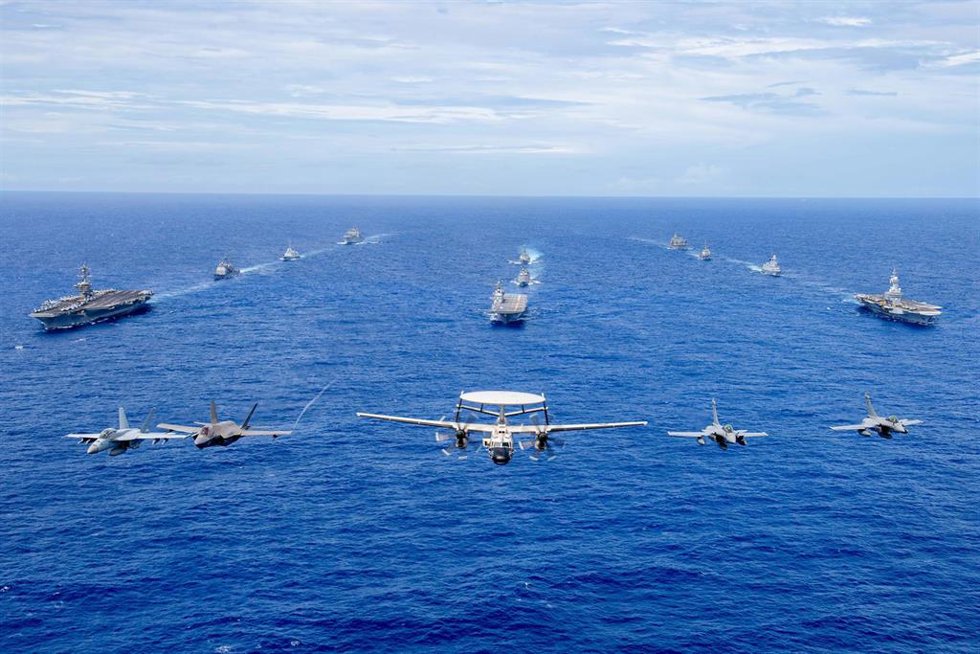 Archivo - Grupo de ataque del portaaviones Carl Vinson