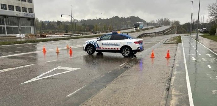 Cortados los accesos a la VA-20 desde Aenida de Burgos