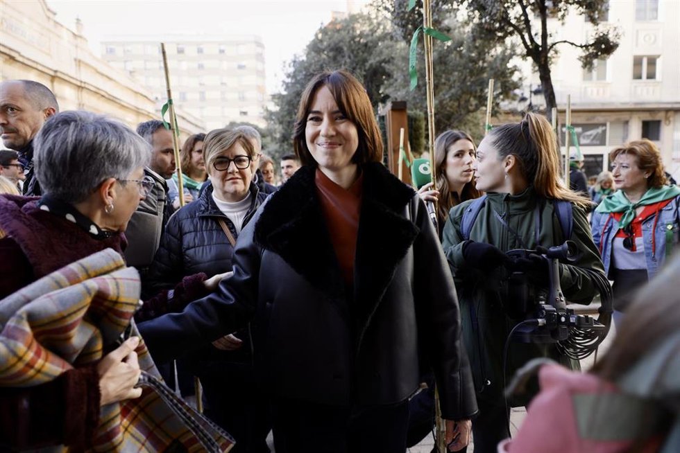 Diana Morant durante su visita a Castelló