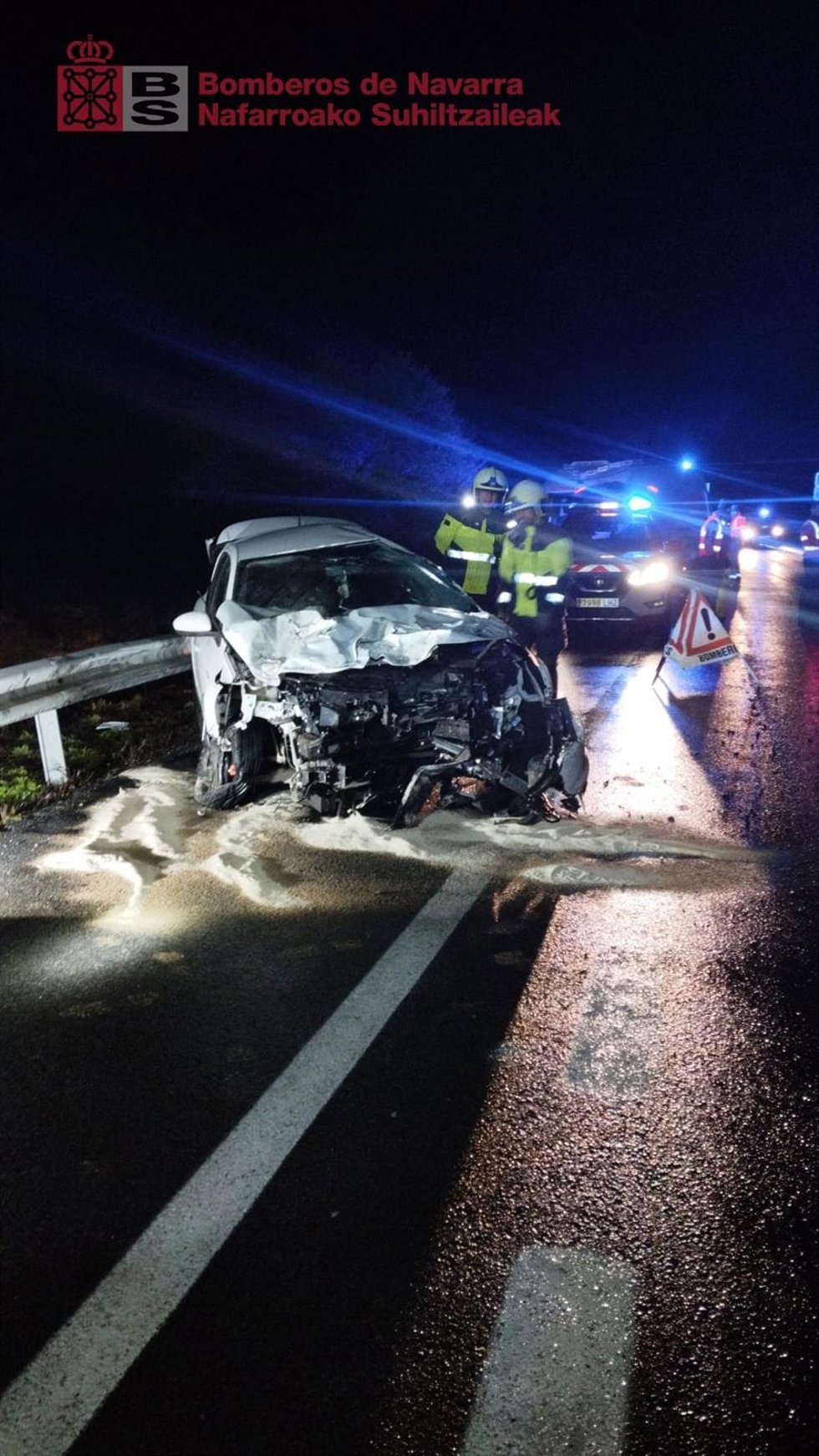 Imagen del vehículo tras el accidente.