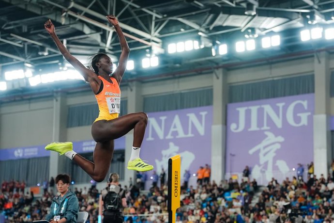 Fátima Diame en el Campeonato del Mundo de atletismo en pista cubierta
