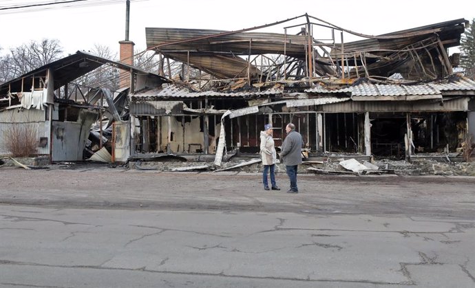 Imatge d'arxiu d'atacs russos a Kíiv