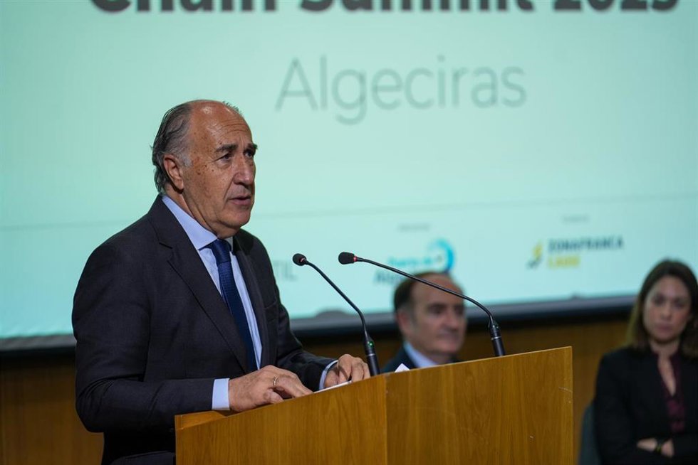 Archivo - El alcalde de Algeciras, José Ignacio Landaluce interviene en la inauguración del Foro. A 29 de enero de 2025 en Algeciras, Cádiz (Andalucía, España). 