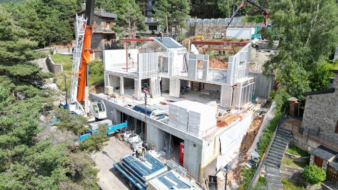 Ejemplo de montaje del sistema EvoWall