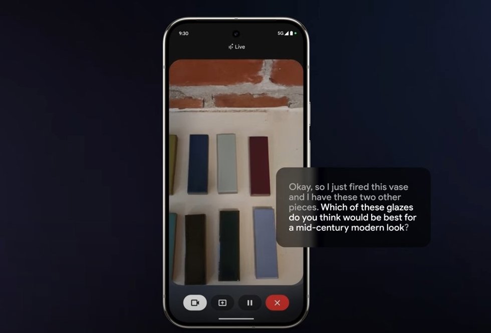 Nuevas funciones de vídeo en directo de Gemini Live.