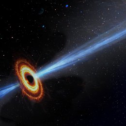 Impresión artística de un núcleo activo de galaxia