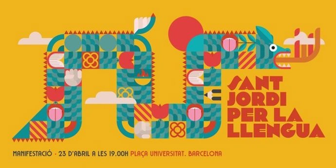 La nueva plataforma Sant Jordi per la Llengua ha convocado una manifestación por el centro de Barcelona el 23 de abril, Diada de Sant Jordi, en protesta ante la "creciente aminoración del catalán".