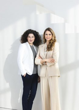 Exceptional Partnership: Princess Madeleine and Weleda Launch New Skincare Brand, minLen. Left: Weleda CEO Tina Müller, Right: Princess Madeleine