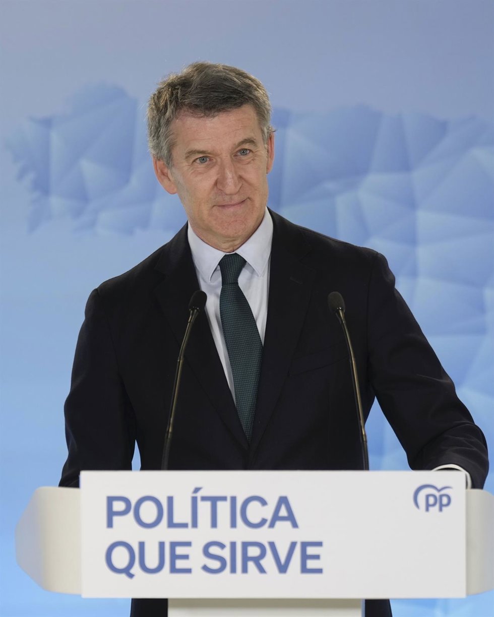 El líder del PP, Albeto Núñez Feijóo, preside la reunión del Comité Ejecutivo Nacional del PP.