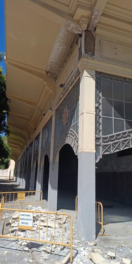 Imagen del desprendimiento en el complejo de Abastos