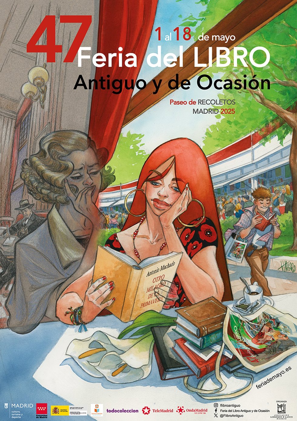 Cartel de la 47 Feria del Libro Antiguo y de Ocasión de Madrid