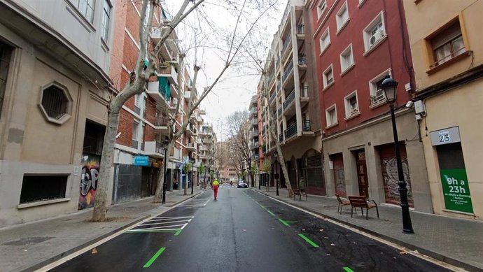 La calle Bordeus en el distrito de Les Corts tras su remodelación