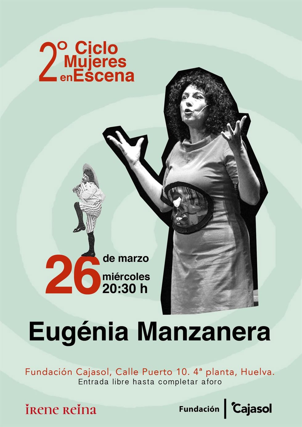 Cartel de Eugenia Manzanera en el ciclo 'Mujeres en Escena'.