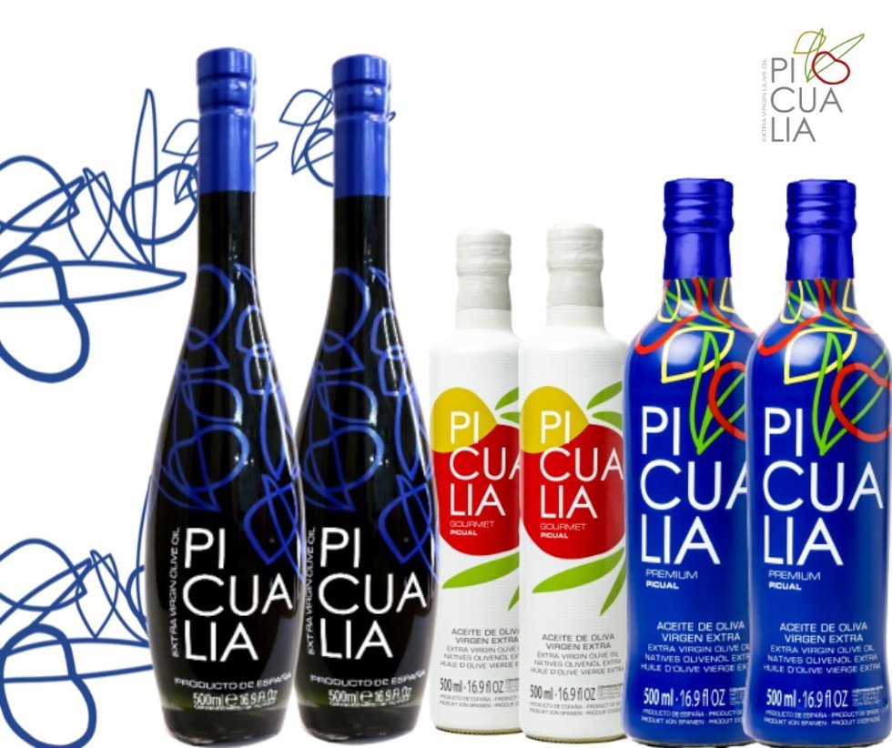 Archivo - Botellas de aceite de oliva de Picualia, reconocida en los Premios Alimentos de España, en una imagen de archivo.