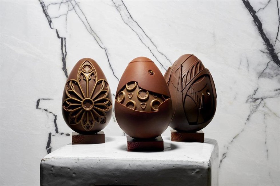 Fabien Emery transforma la Catedral de Notre Dame en arte comestible para la Pascua