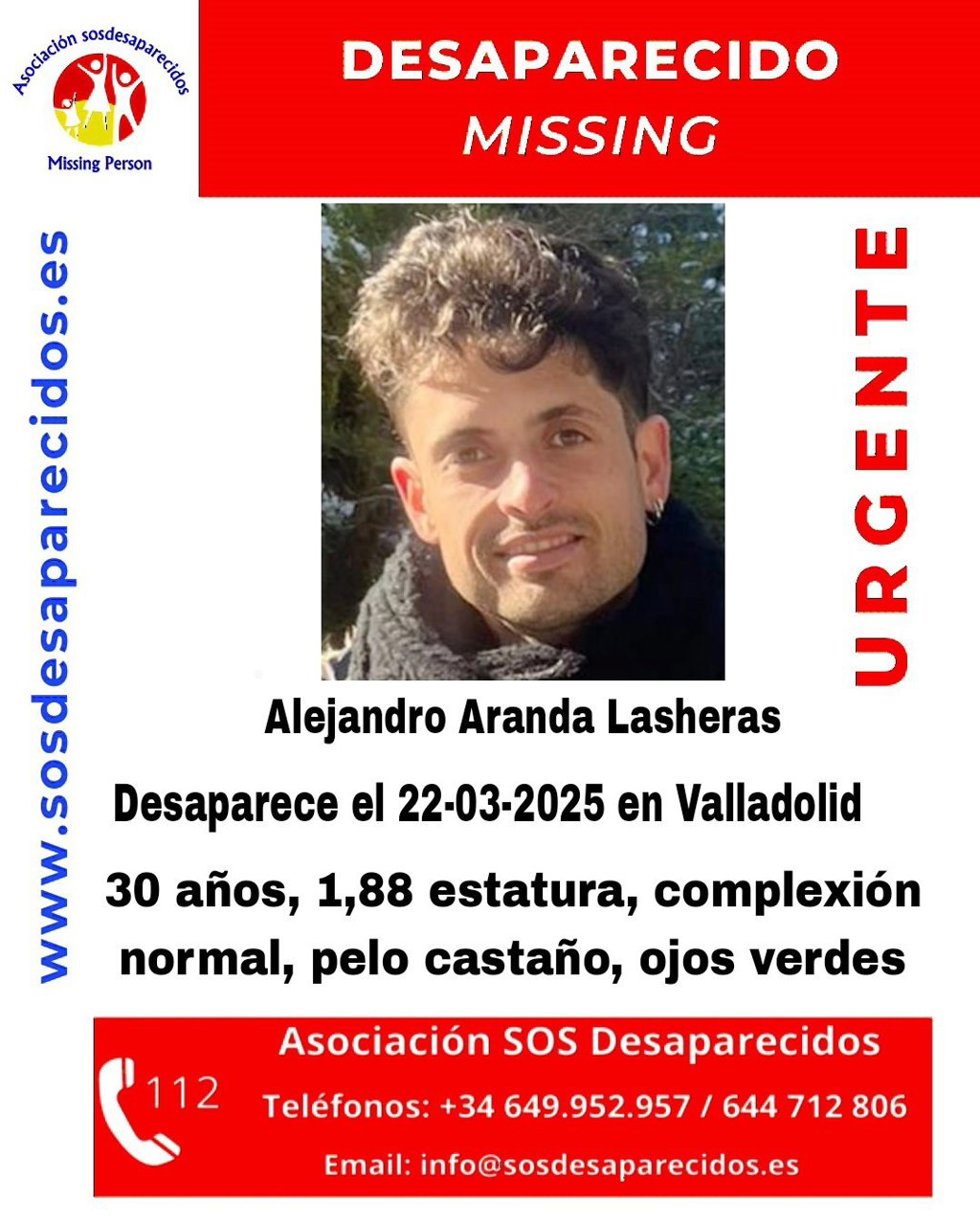 Buscan a un joven de 30 años desaparecido en Valladolid el sábado