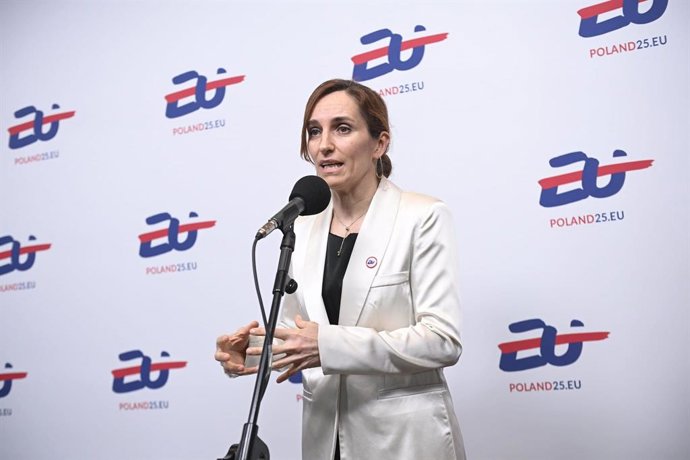 Archivo - Arquivo - A Ministra da Saúde, Mónica García, na Reunião Informal dos Ministros da Saúde da UE, realizada em Varsóvia (Polônia).