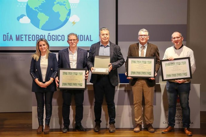 Premiados en el acto del Día Meteorológico Mundial.