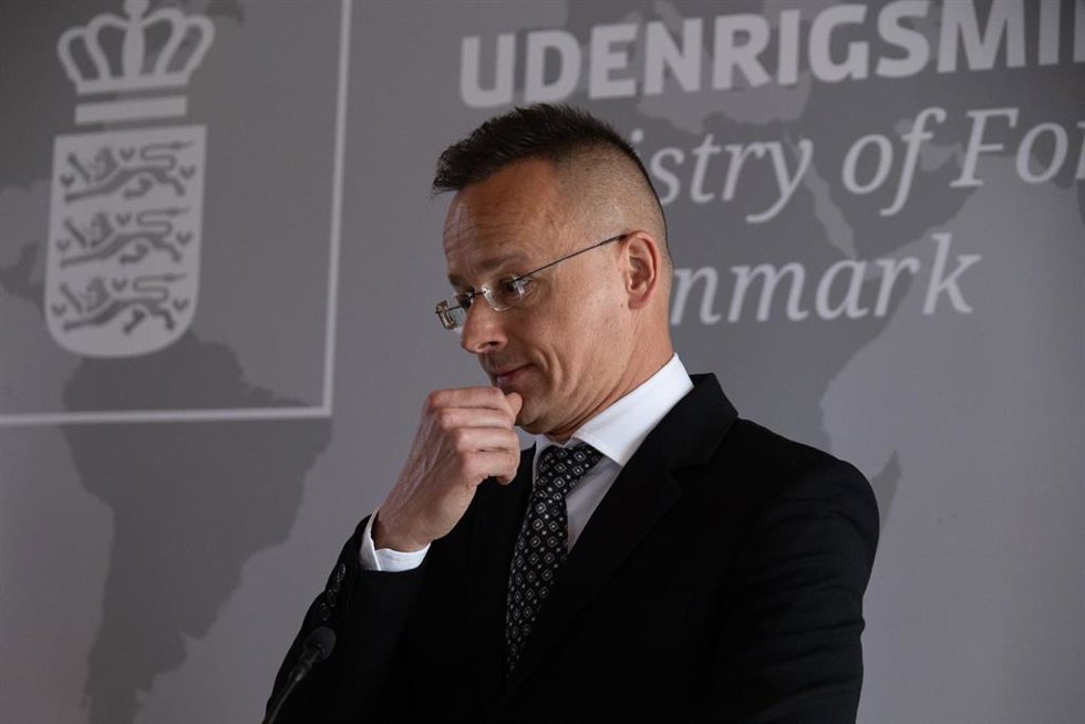 Archivo - El ministro de Exteriores de Hungría, Peter Szijjarto