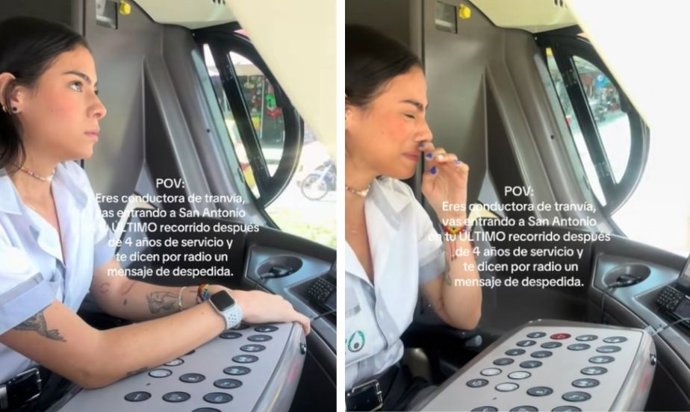 A mensagem que levou uma operadora de bonde às lágrimas em seu último dia de trabalho