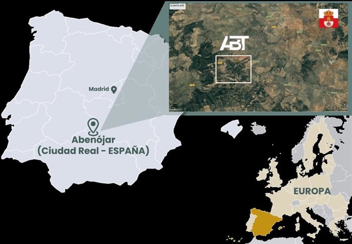Lugar donde se ubica el proyecto minero 'El Moto' en Abenójar