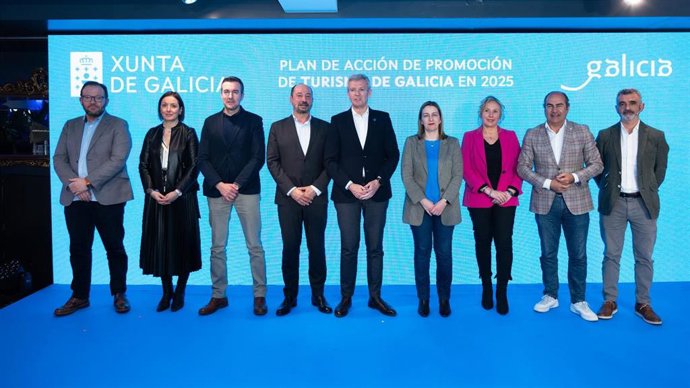 El presidente de la Xunta, Alfonso Rueda, participa en la presentación del Plan de Acción de Promoción de Turismo de Galicia 2025.