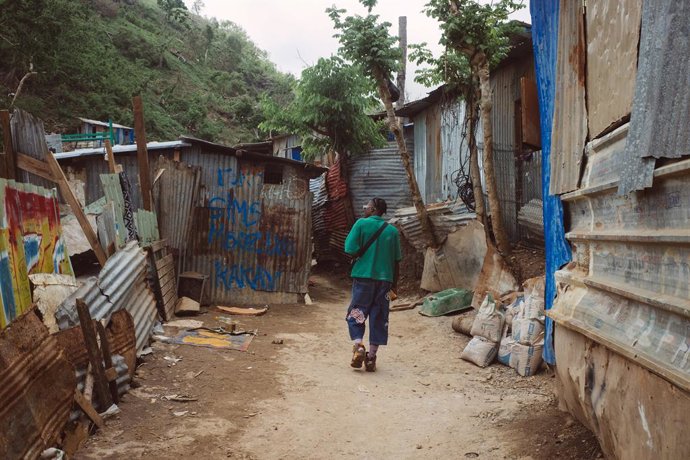Archivo - Arquivo - 14 de janeiro de 2025, Mayotte, Mayotte, França: No distrito de Bandrajou, em Kaweni, Mayotte, em 14 de janeiro de 2025.