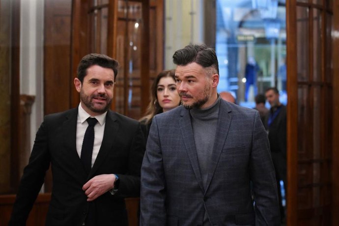 El portavoz de ERC en el Congreso, Gabriel Rufián, a 25 de marzo de 2025, en Madrid (España). 