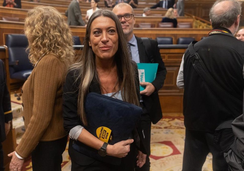 Archivo - La portavoz de Junts en el Congreso, Miriam Nogueras.