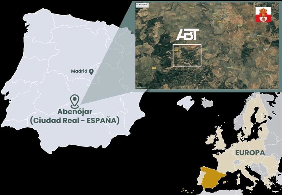 Lugar donde se ubica el proyecto minero 'El Moto' en Abenójar