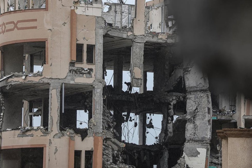 Daños en el edificio de la Universidad Islámica de la ciudad de Gaza a causa de los ataques del Ejército de Iasrael (archivo)