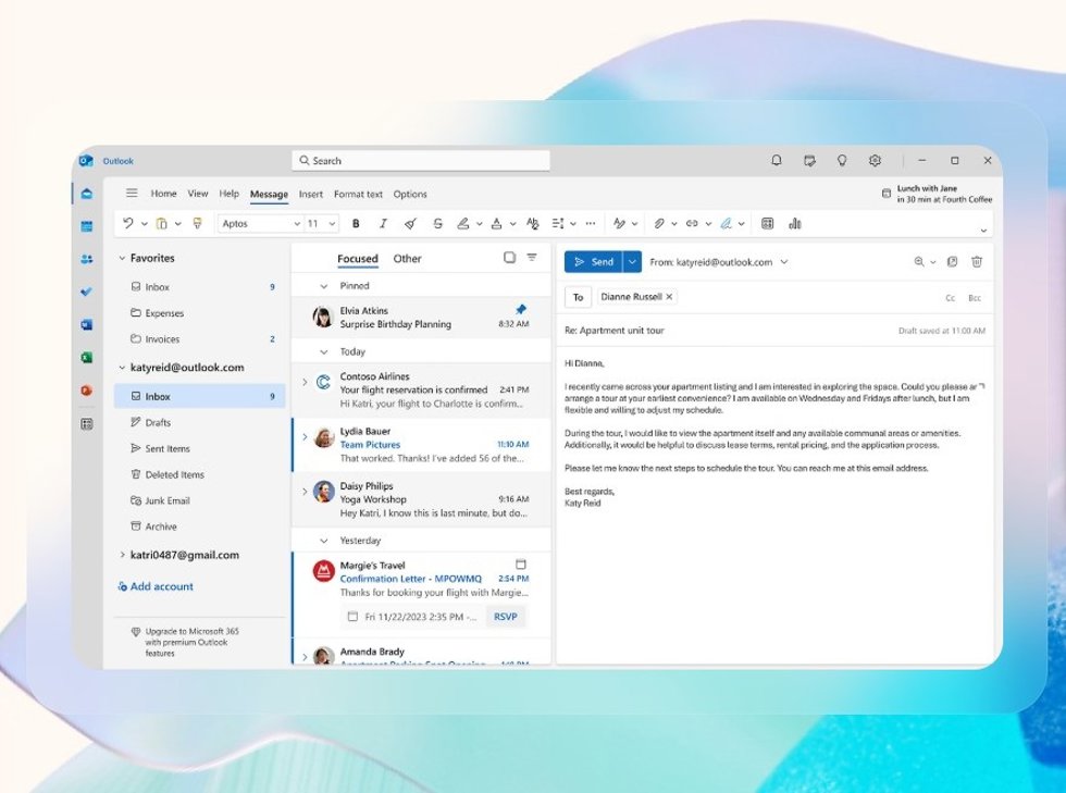 Nueva aplicación de Outlook de Microsoft.