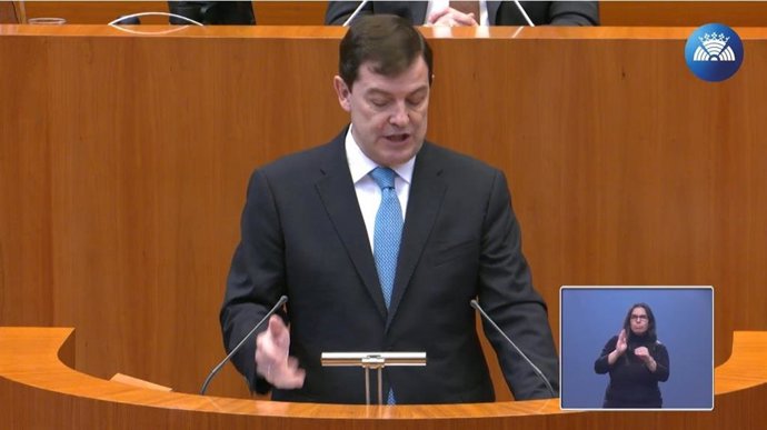 Captura de la intervención de Mañueco.