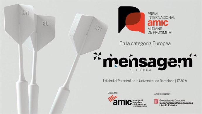 El medio portugués Mensagem de Lisboa, ganador de la categoría Europea del premio Internacional Amic Mitjans de Proximitat.