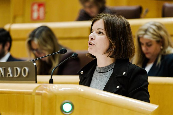 Archivo - La senadora de ERC Sara Bailac interviene durante una sesión plenaria extraordinaria, en el Senado, a 28 de enero de 2025, en Madrid (España).  