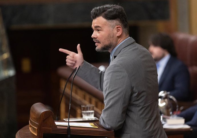El portavoz de ERC en el Congreso, Gabriel Rufián, a 26 de marzo de 2025, en Madrid (España).