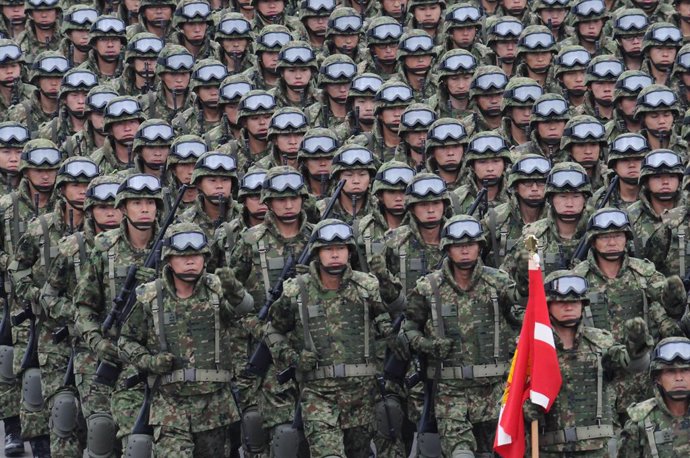 Archivo - Arquivo - Imagem de arquivo do pessoal militar do Exército Japonês.