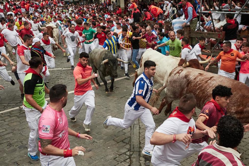 Archivo - Encierro de San Fermín.