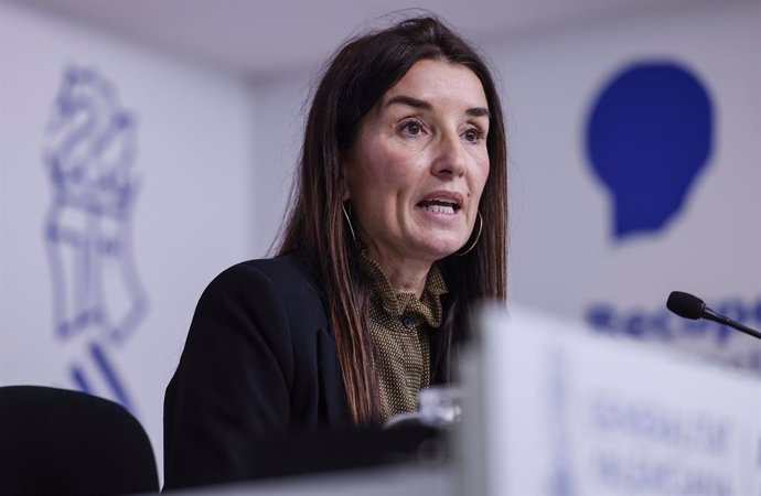 La consellera d'Hisenda i Economia, Ruth Merino, durant una roda de premsa