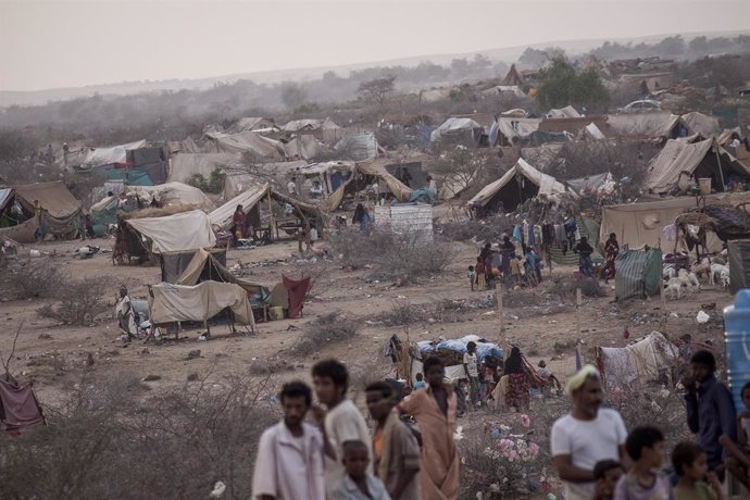 Archivo - Desplazados internos en Yemen